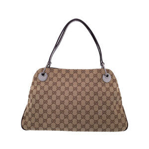Gucci monogram bag shoulder Eclipse brown Canvas beige GG
